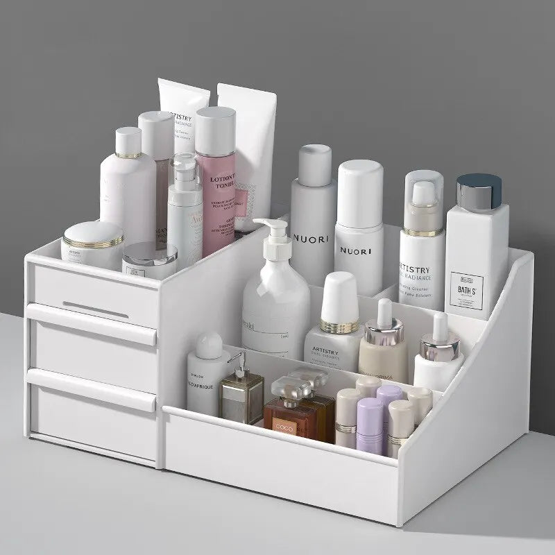 White Makeup Organizer Box