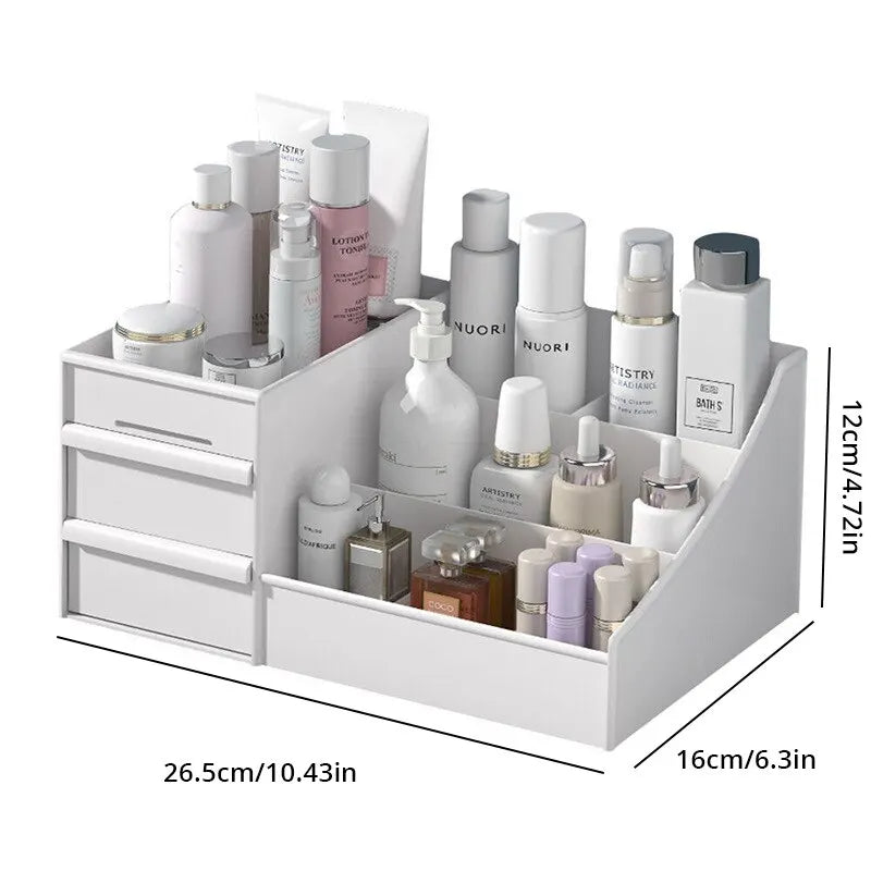 White Makeup Organizer Box