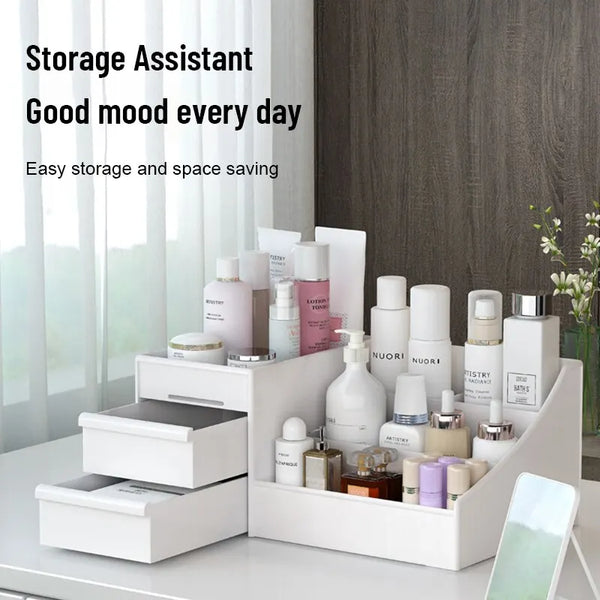 White Makeup Organizer Box